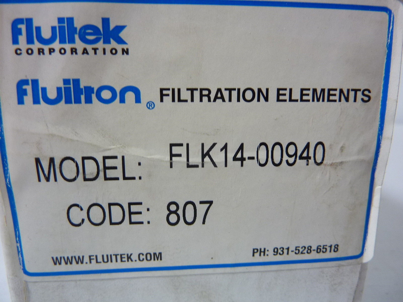 Fluitek FLK14-00940 Filtration Element ! NEW !