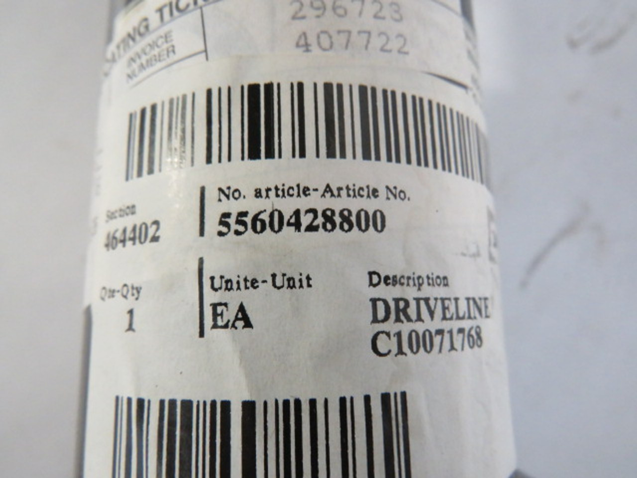 Atlas Copco 5560428800 Drive Shaft 18.5" Long ! NEW !