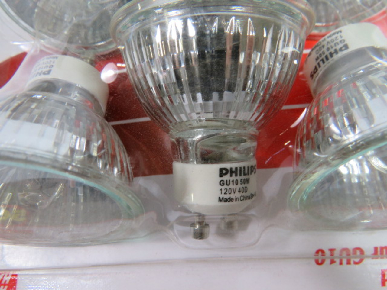 Philips GU10 Indoor Flood Halogen Light Bulb 50W 120V Pack of 6 ! NEW !