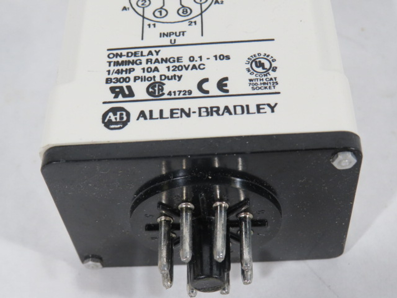 Allen-Bradley 700-HT12AA1 Ser A Time Delay Relay .01-10Sec. 10A 120VAC ! NEW !