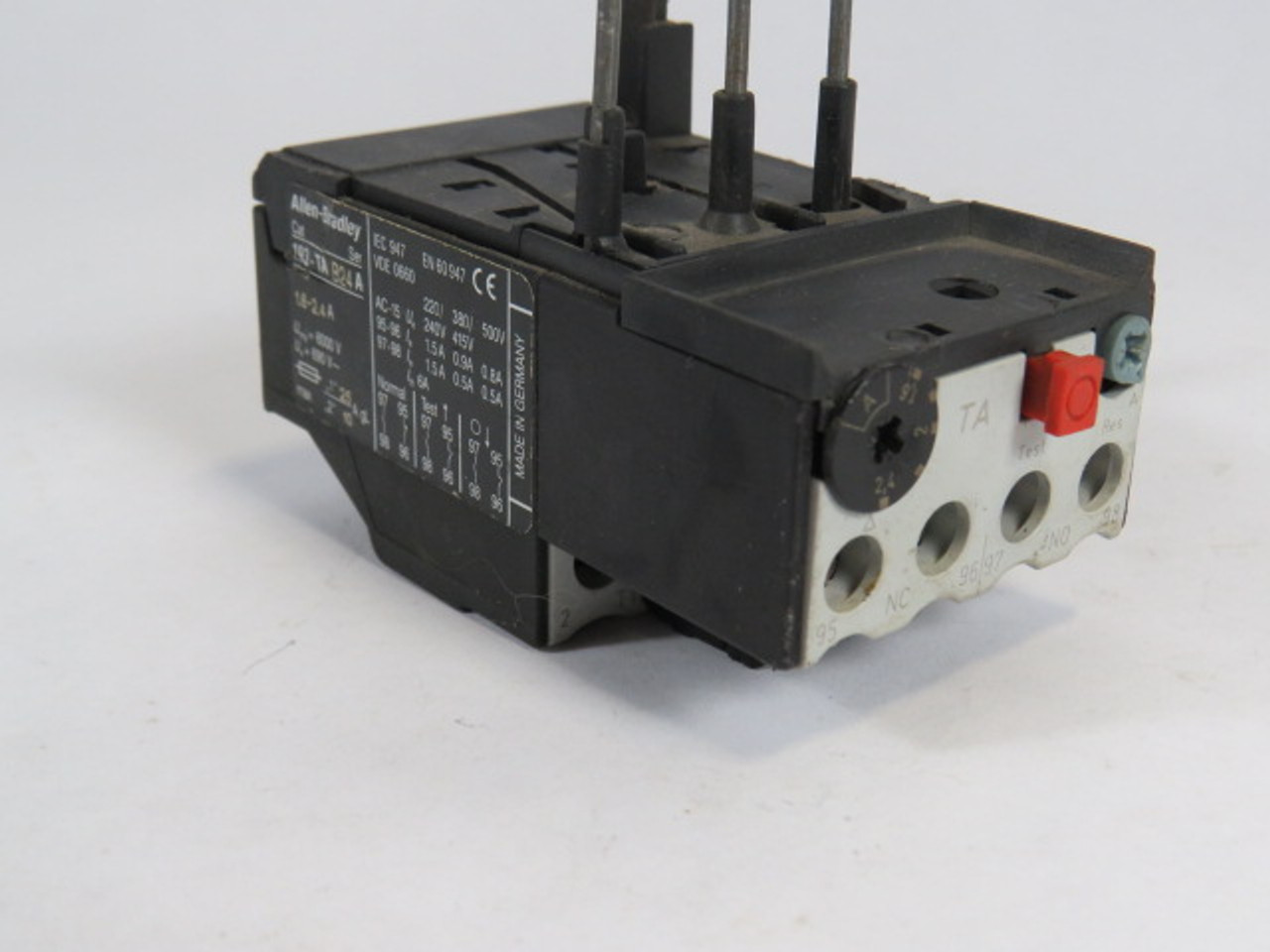 Allen-Bradley 193-TAB24 Thermal Overload Relay Ser A MISSING WHITE CLIP USED