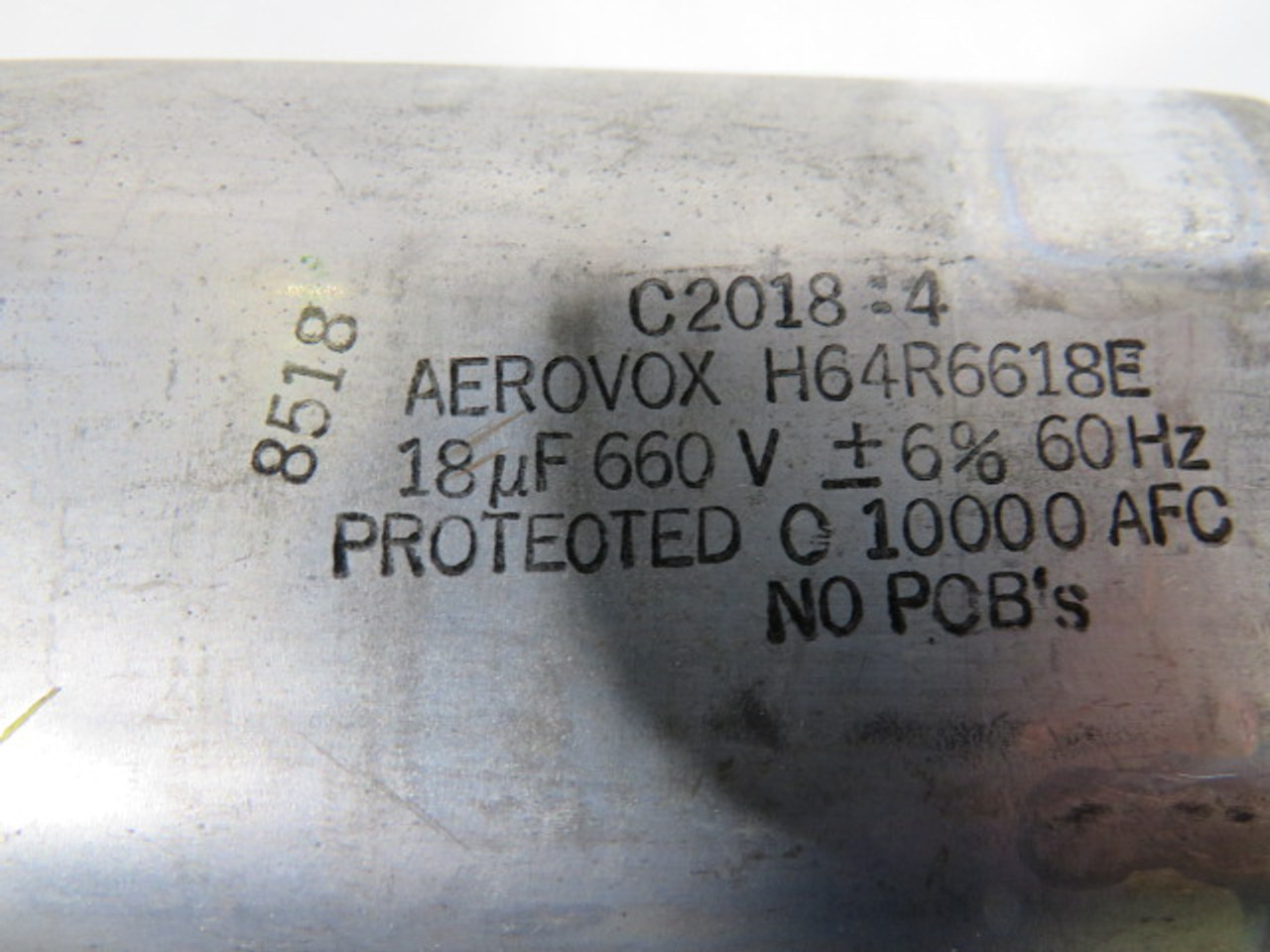 Aerovox H64R6618E Capacitor 18 μF 660V +6% Tolerance 60Hz USED
