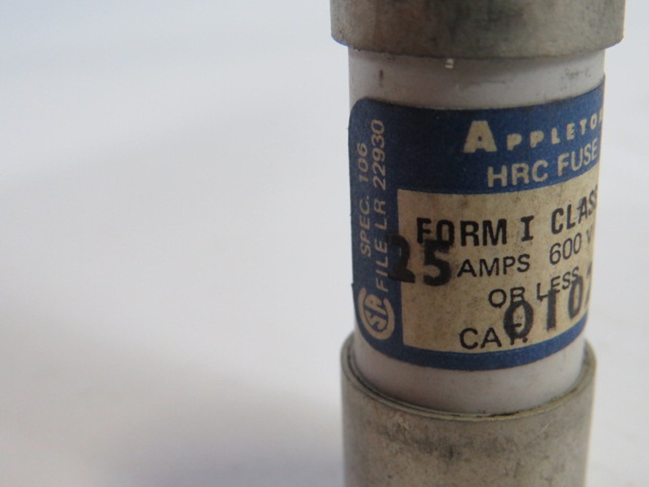 Appleton 01025 HRC Fuse 25A 600V USED