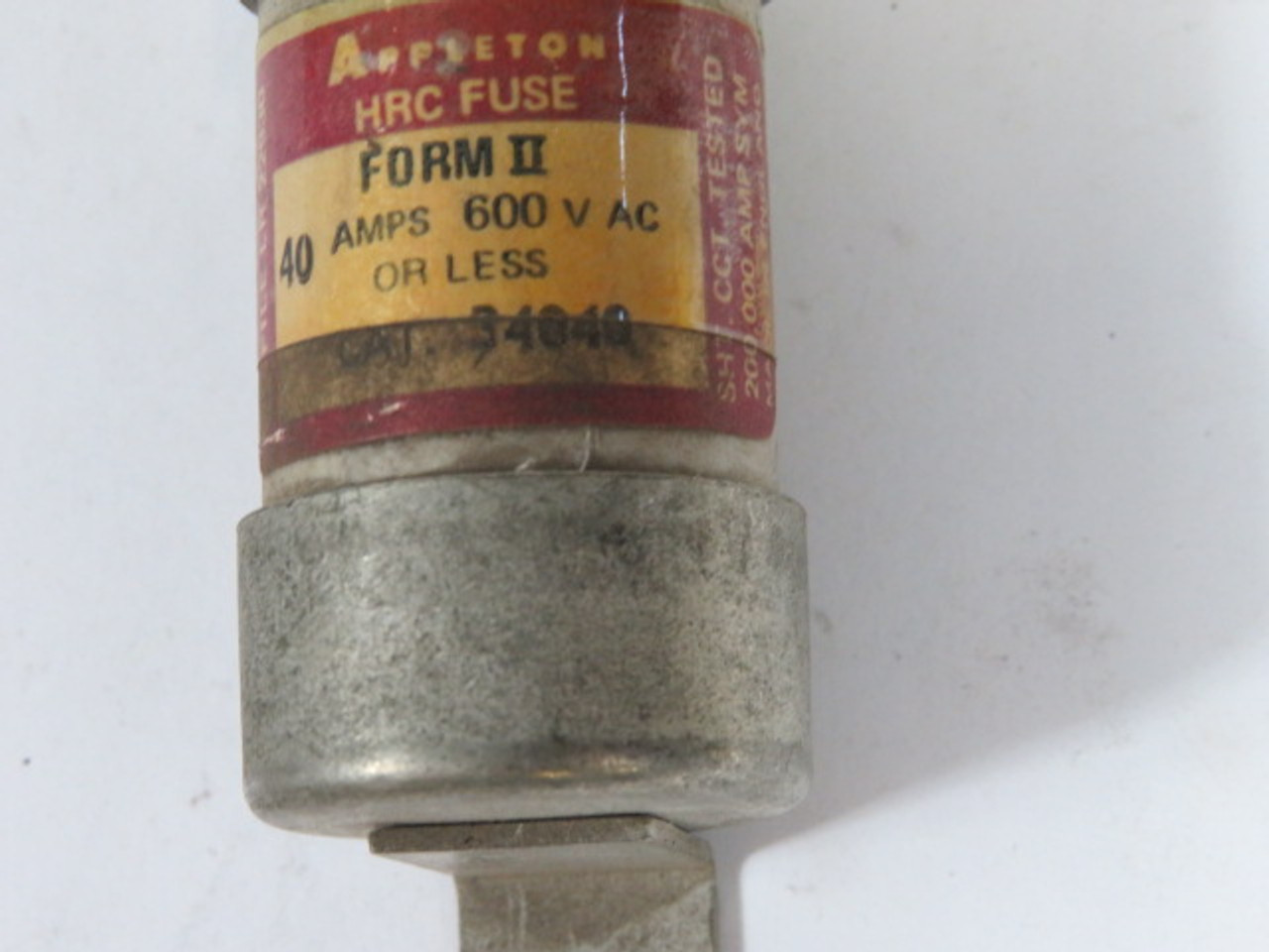 Appleton 34040 HRC Fuse 40A 600V USED