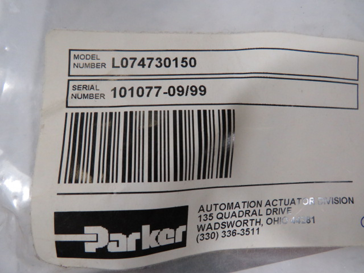 Parker L074730150 Switch Clamp Kit ! NWB !