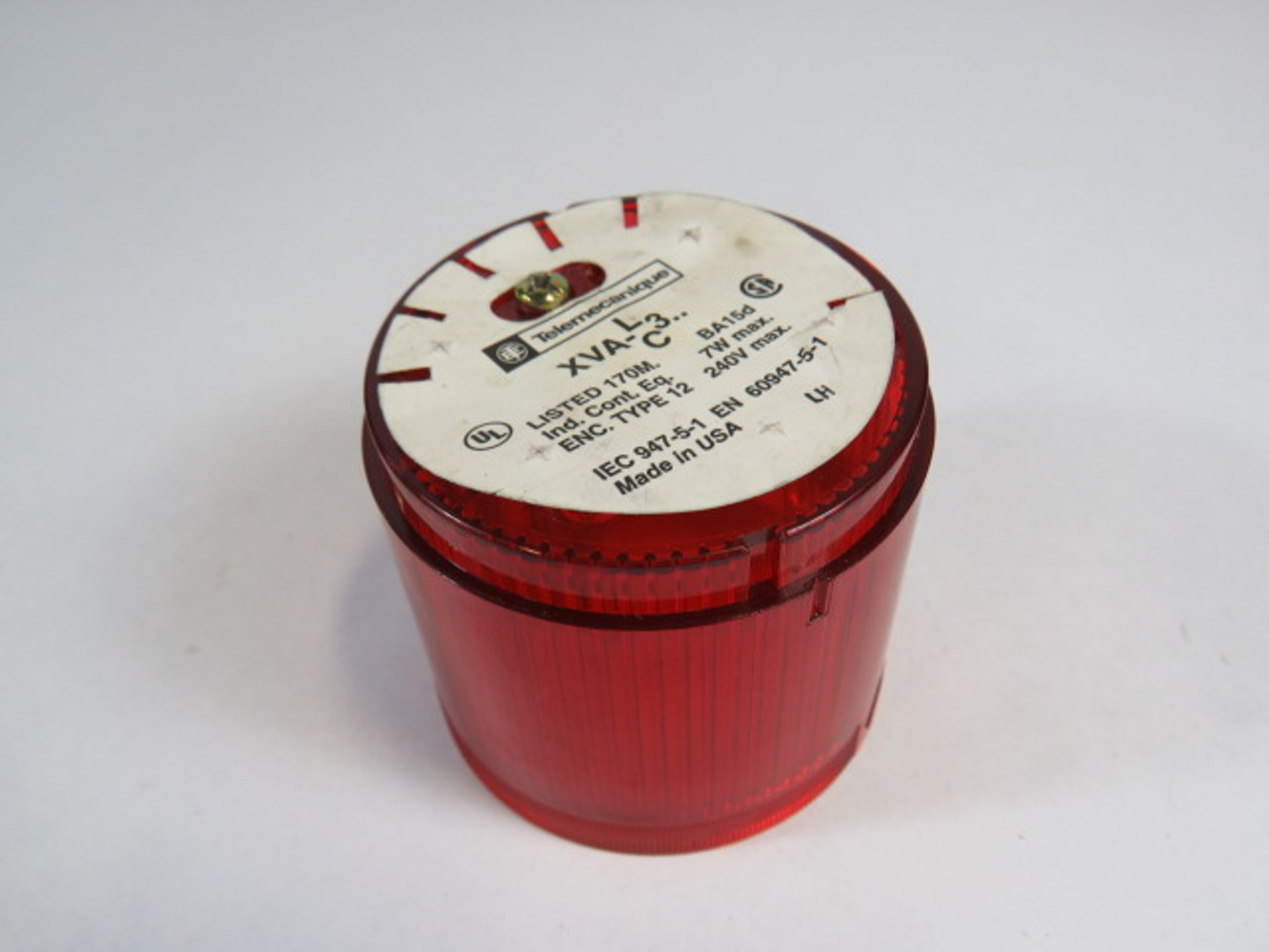 Telemecanique XVA-C341 Red Stack Light No Bulb 240V 7W USED