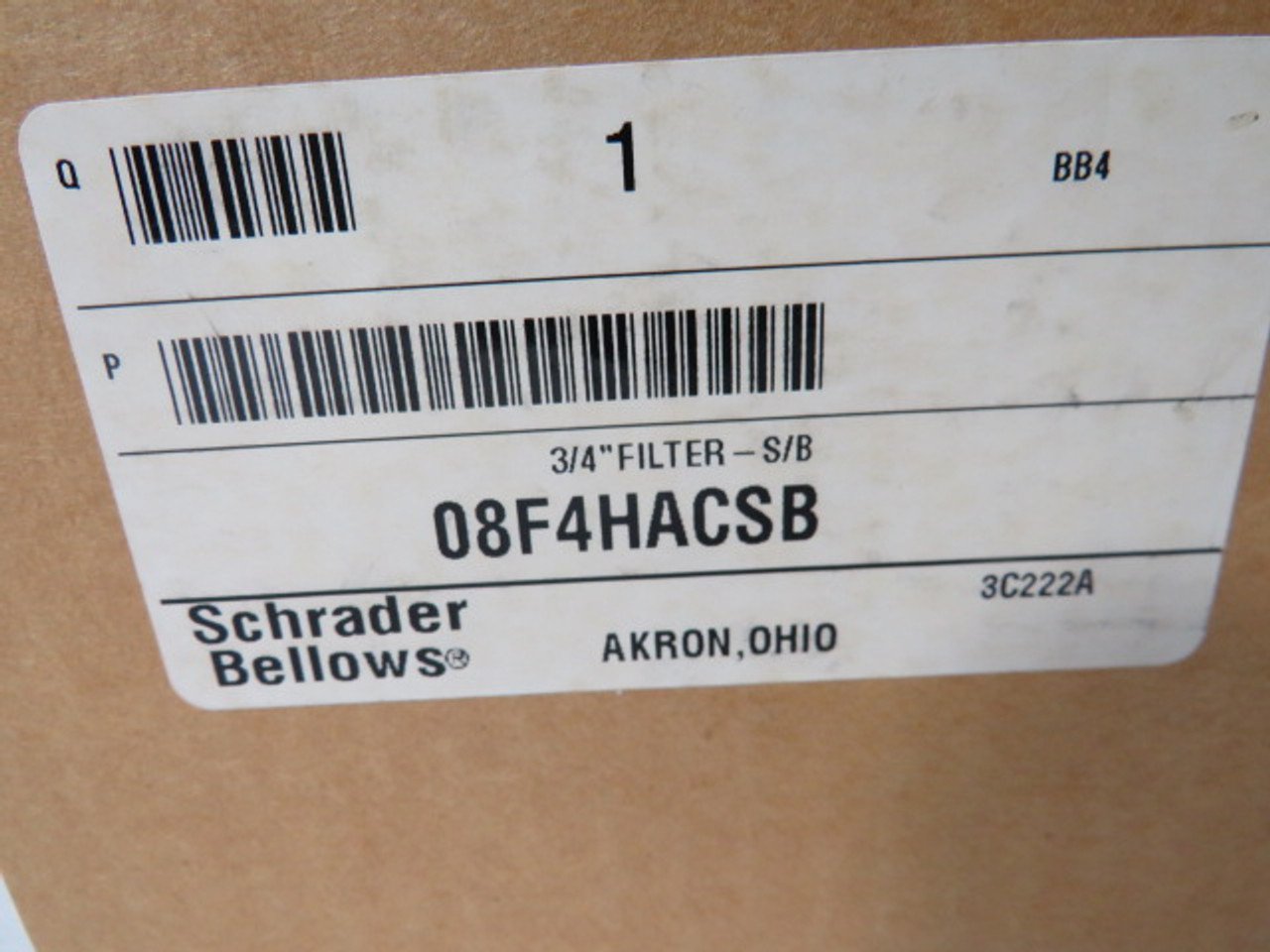 Schrader Bellows 08F4HACSB 3/4" Port Pneumatic Filter ! NEW !