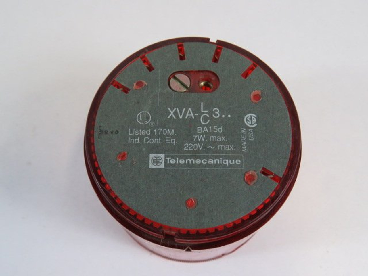 Telemecanique XVA-C341 Red Stack Light No Bulb 220V 7W USED