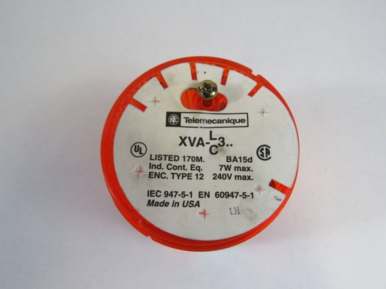 Telemecanique XVA-C351 Orange Stack Light No Bulb 240V 7W USED