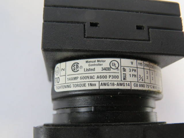 ががが Moeller T0-1-42417/E/D Rotary Cam Switch 14A 600V USED