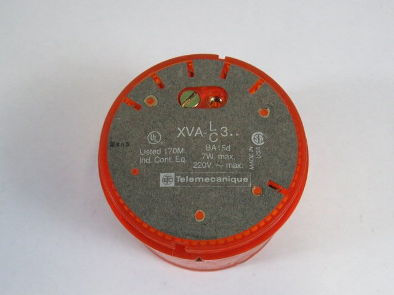 Telemecanique XVA-C351 Orange Stack Light No Bulb 220V 7W USED