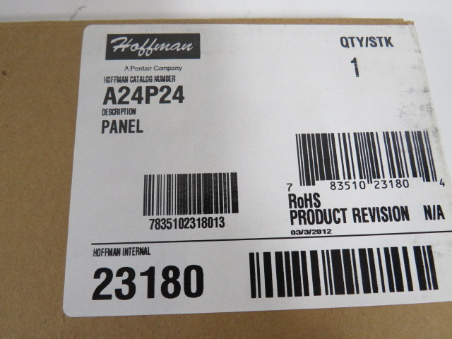 Hoffman A24P24 23180 Steel Enclosure Panel *Sealed* 21"x21" 12ga Thick ! NEW !