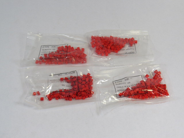 Critchley 06161202 Red Cable Marker #2 Z11 Straight Cut 400-Pack  NEW