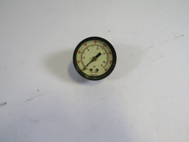Generic 0-150psi 0-11bar Back Connection Pressure Gauge USED