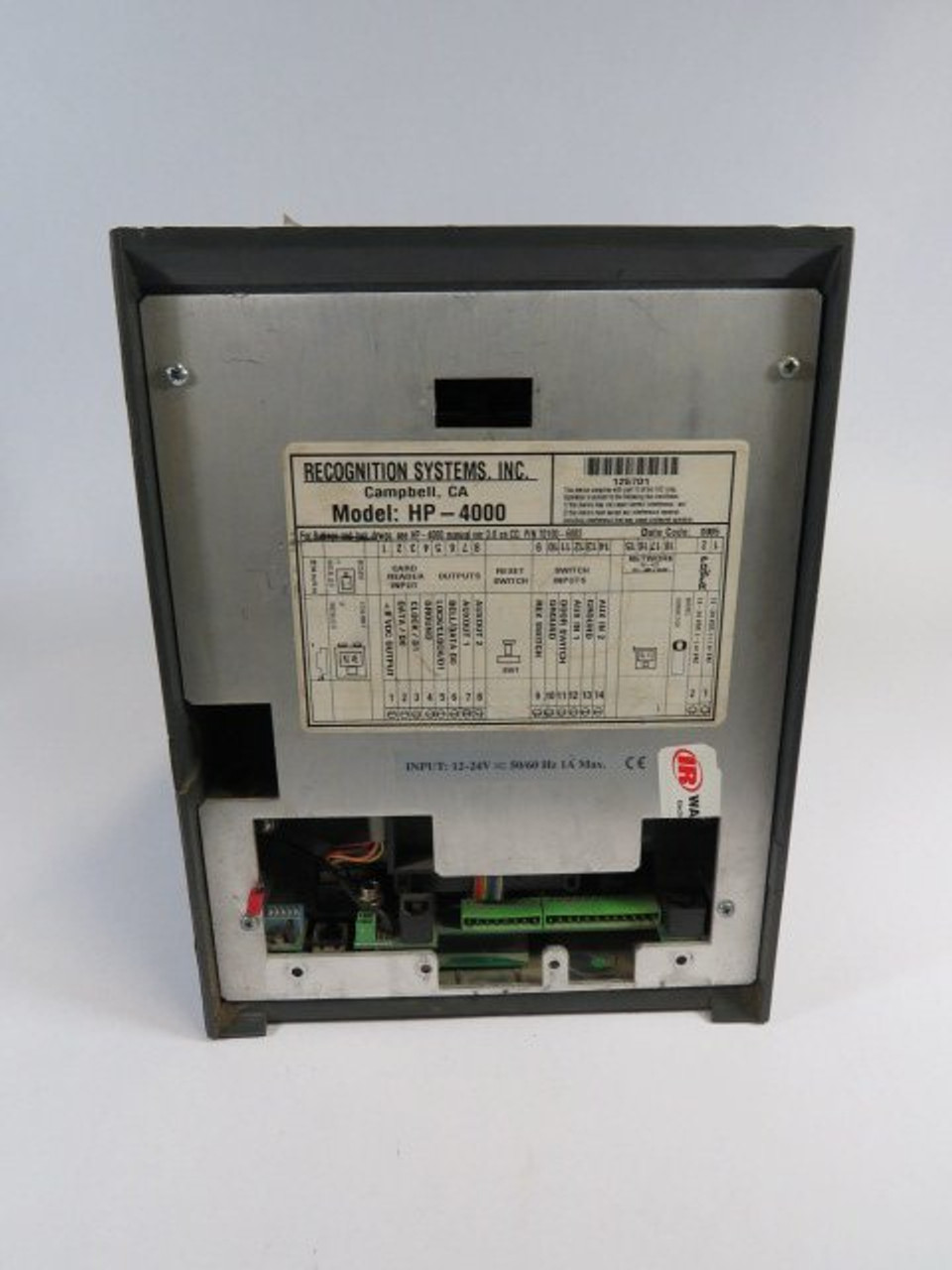 Recognition Systems HP-4000 Hand Punch 12-24VDC USED