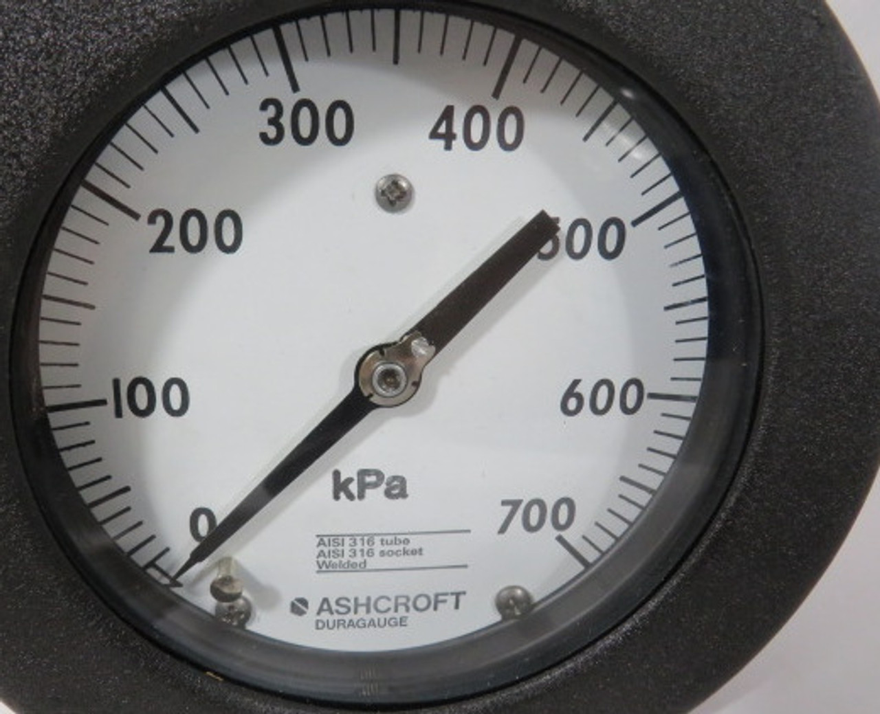 Ashcroft 45-1377S-S02-BPD-700KP Duragauge Pressure Gauge 0-700kPa 4-1/2" ! NOP !