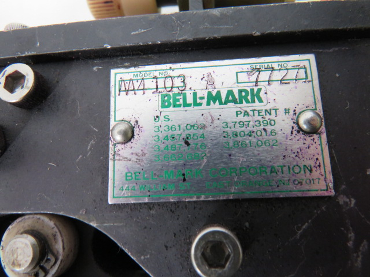Bell-Mark AA4103-A Pneumatic Coder Coding System *Missing Bottom* ! AS IS !