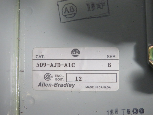 Allen-Bradley 509-AJD-A1C Enclosed Starter 115-120V 60Hz 110V 50Hz USED
