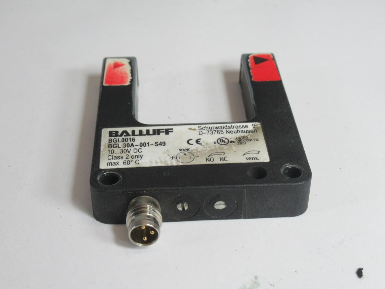 Balluff BGL 30A-001-S49 Fork Sensor 10-30VDC Class 2 Only USED