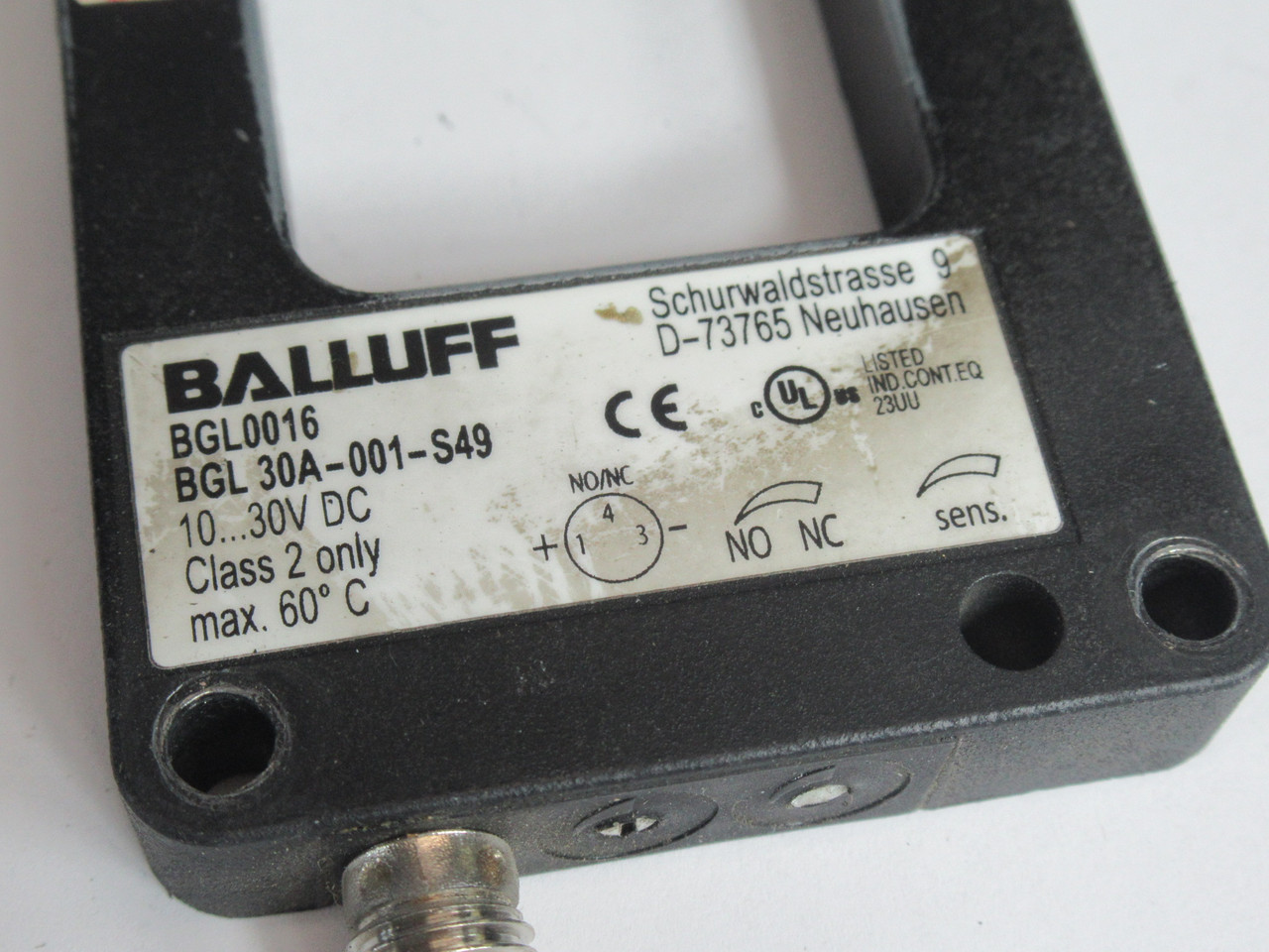 Balluff BGL 30A-001-S49 Fork Sensor 10-30VDC Class 2 Only USED