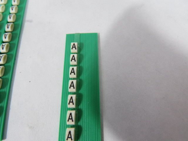Grafoplast 117MAABW Trasp Wire Marker “A” Approx 20/Strip Lot of 17  NOP
