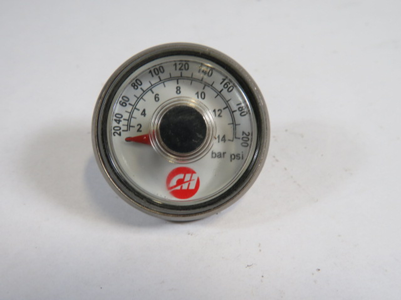 CH 0-200psi 0-14bar 37mm Diameter Back Mount Pressure Gauge USED