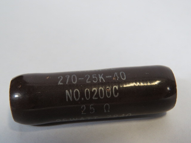 Ohmite 0200C 270-25K-40 Vitreous Enameled Resistor 25W 25Ohms NOP