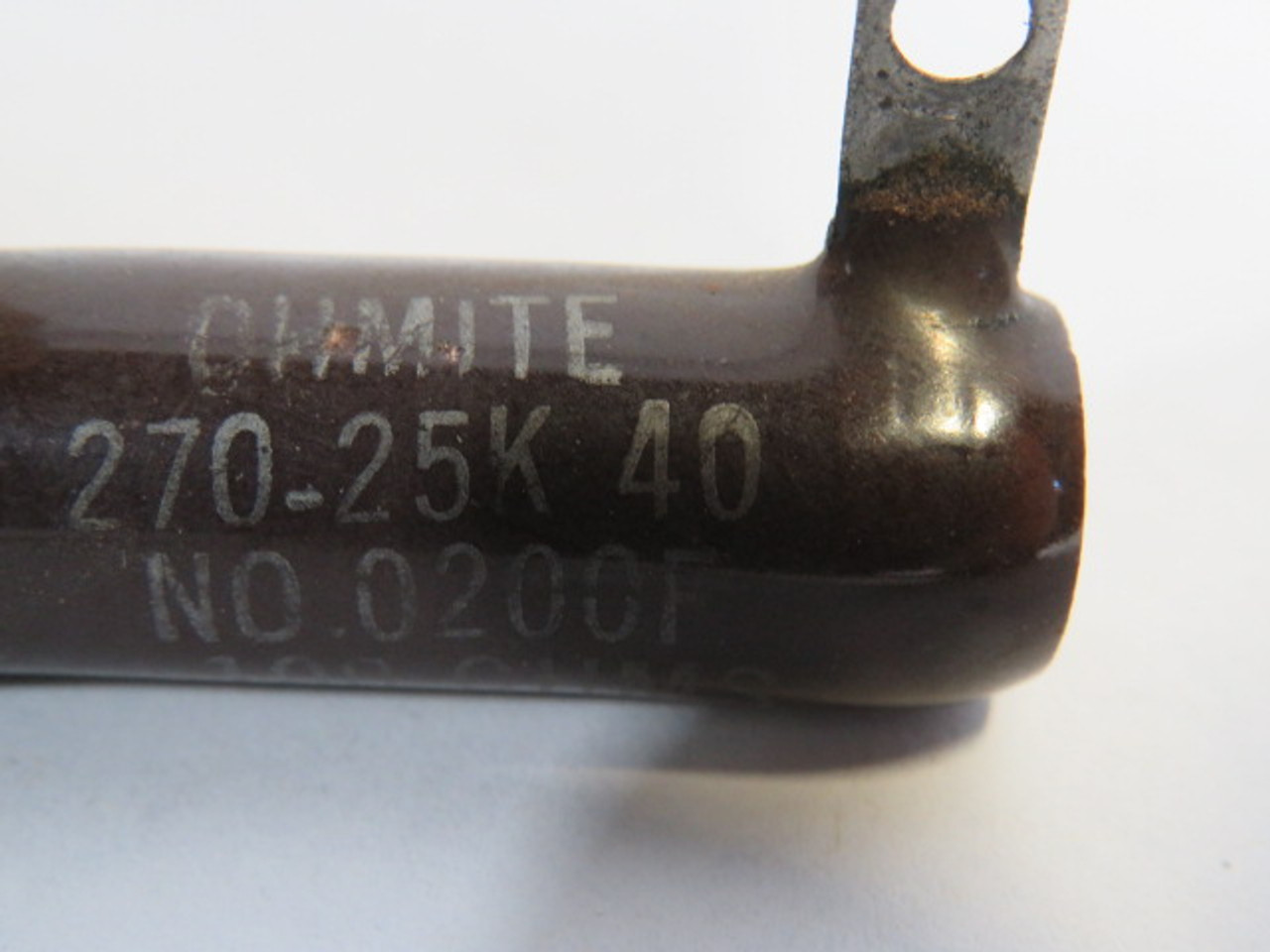 Ohmite 0200F 270-25K-40 Vitreous Enameled Resistor 25W 100Ohms USED