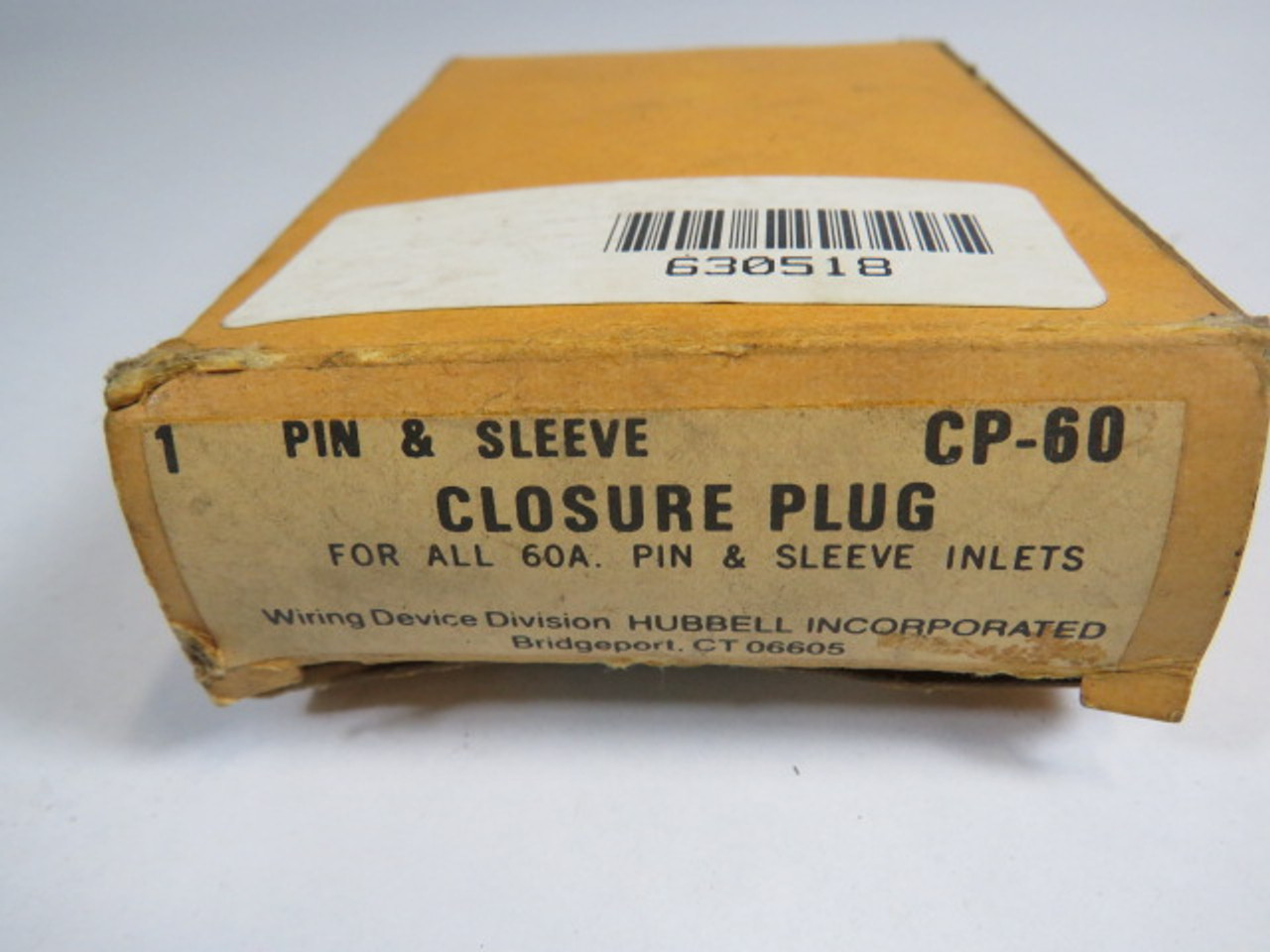 Hubbell CP-60 Pin & Sleeve Closure Plug ! NEW !