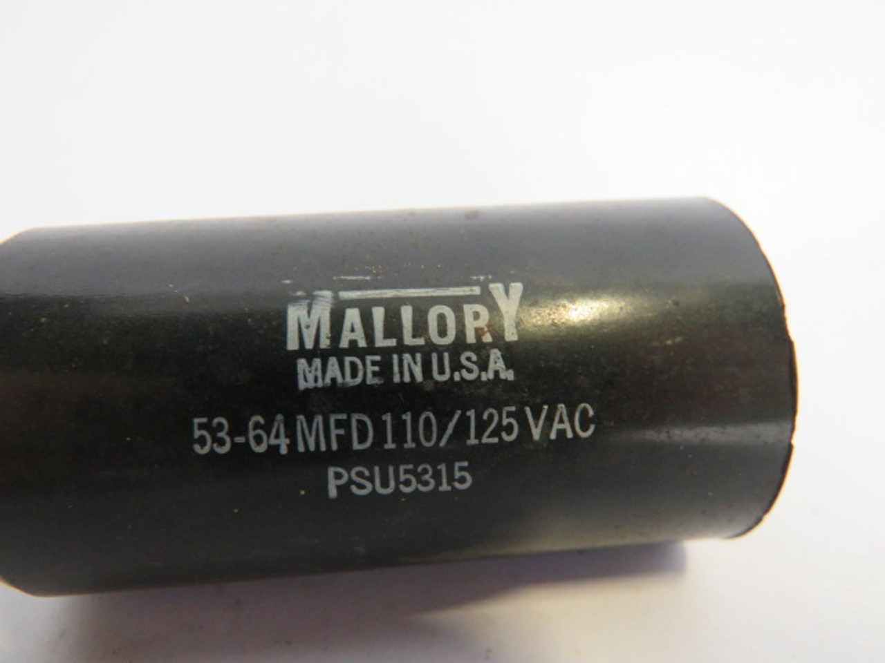Mallory PSU5315 Motor Start Capacitor 53-64MFD 110/125VAC USED