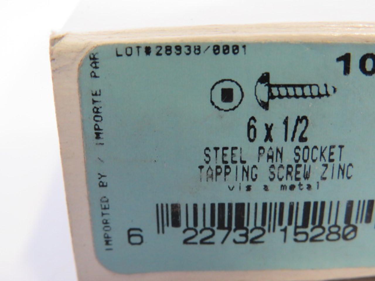 Midjet 6X1/2 Steel Zinc Pan Socket Tapping Screw Coarse Thread Lot of 77 ! NEW !