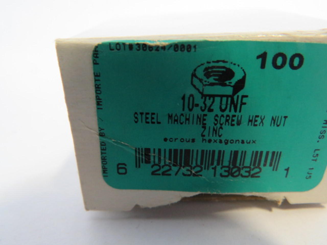 Midjet 10-32UNF Steel Zinc Machine Screw Hex Nut Lot of 74 ! NEW !