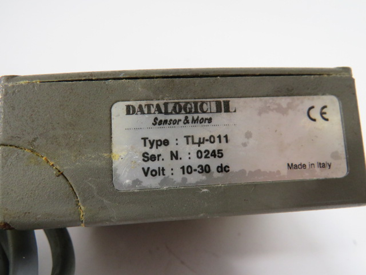 Datalogic TLu-011 Color Mark Contrast Sensor 4P 10-30VDC 9mm Range USED