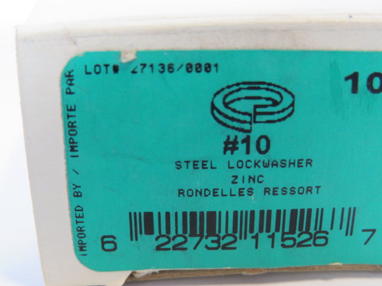 Midjet #10 Steel Zinc Split Lockwasher .047"T .200"ID .3730"OD Lot of 81 ! NEW !
