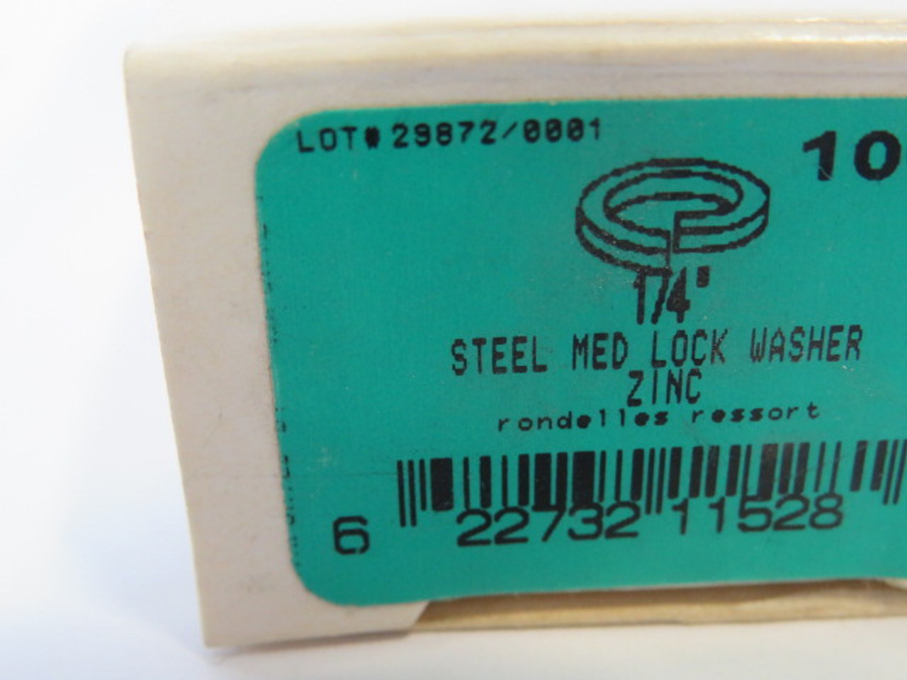 Midjet 1/4" Steel Zinc MED Split Lockwasher .065"T 1/2"OD Lot of 62 ! NEW !
