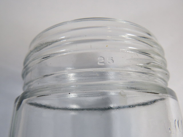Pittsburgh Glass Co 25 Rounded Bottom Clear Glass Light Lamp Fixture USED