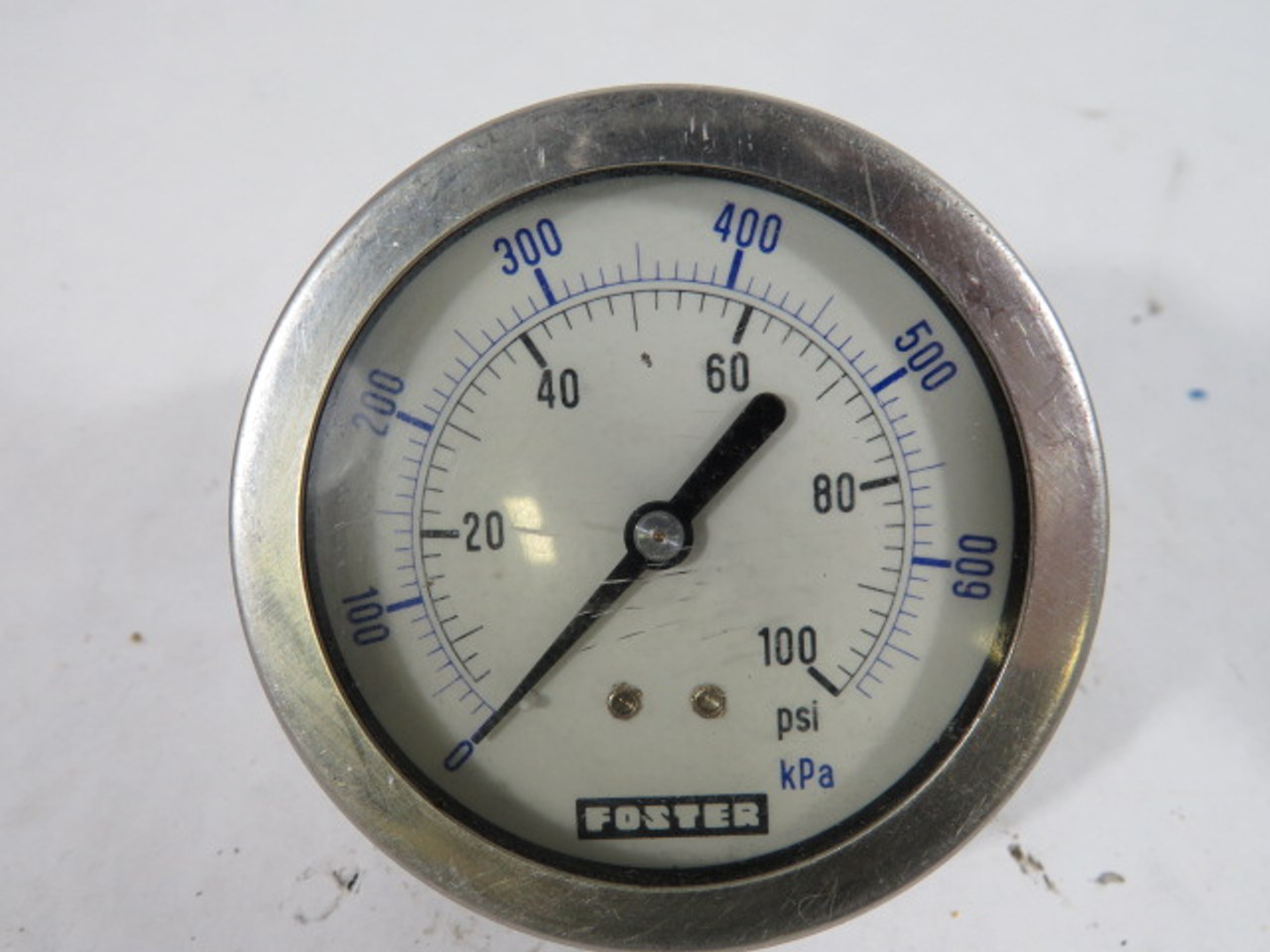 Foster 0-100psi 0-650kPa Pressure Gauge USED