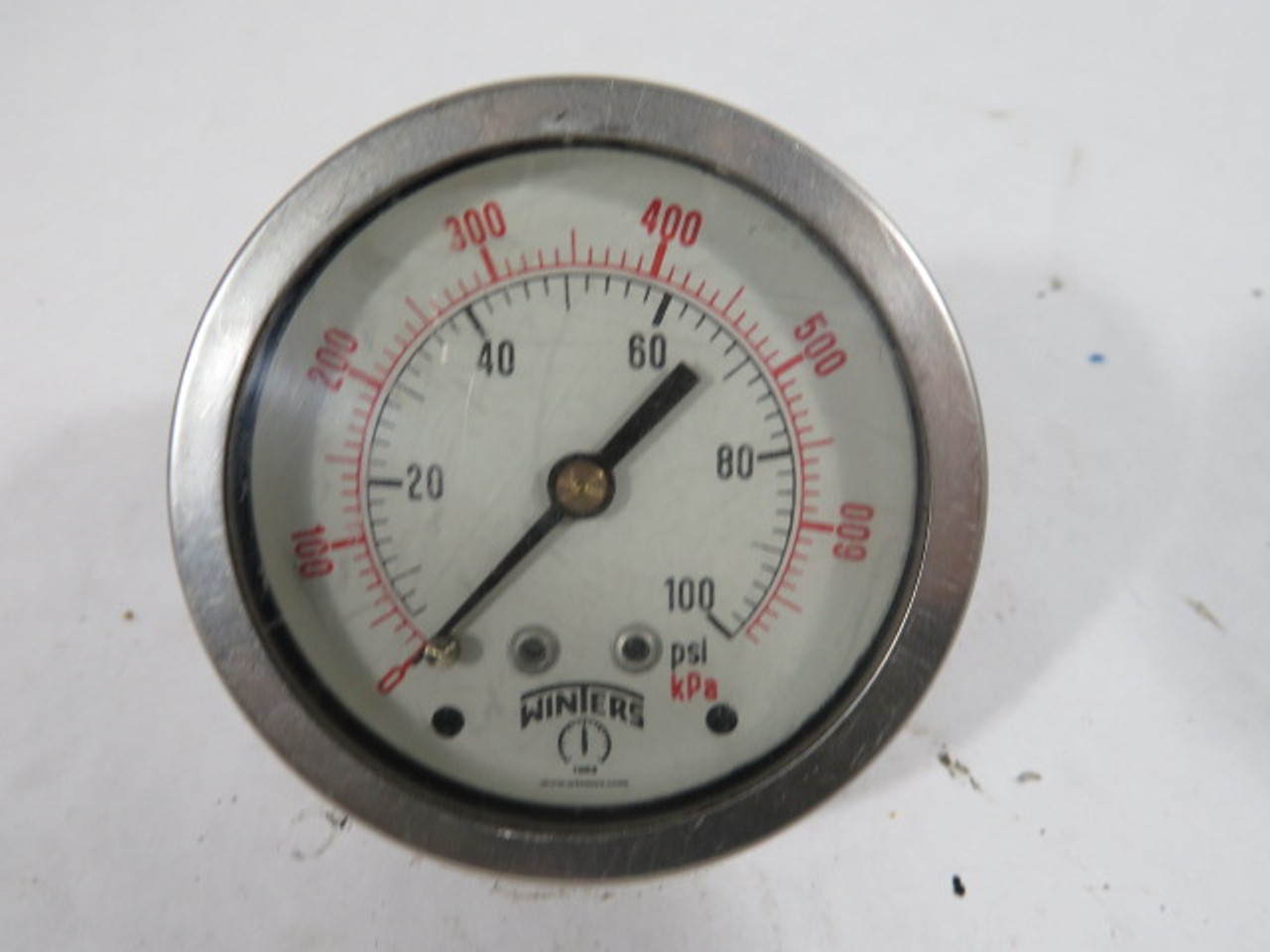 Winters PFQ904 0-700kPa 0-100psi Pressure Gauge USED