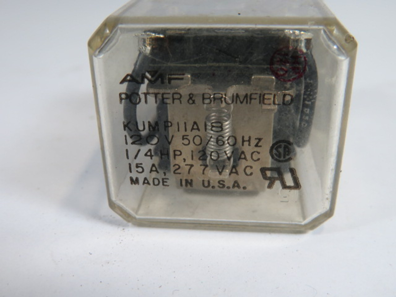 Potter & Brumfield KUMP11A18-120 Relay 120V 50/60HZ USED