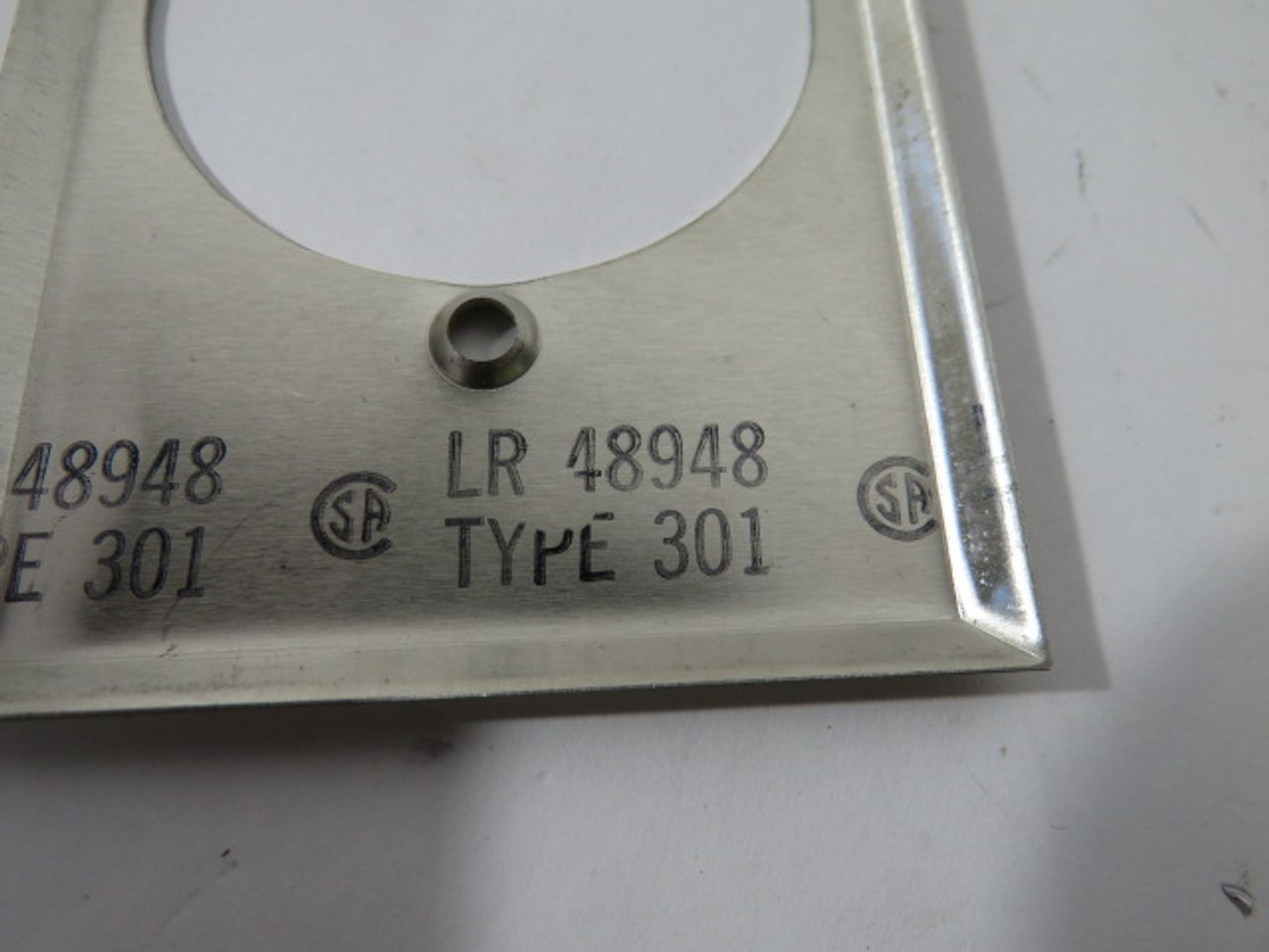 Generic Type 301 1-Gang Stainless Steel Wall Plate 2-1/8" Hole Lot of 3 USED