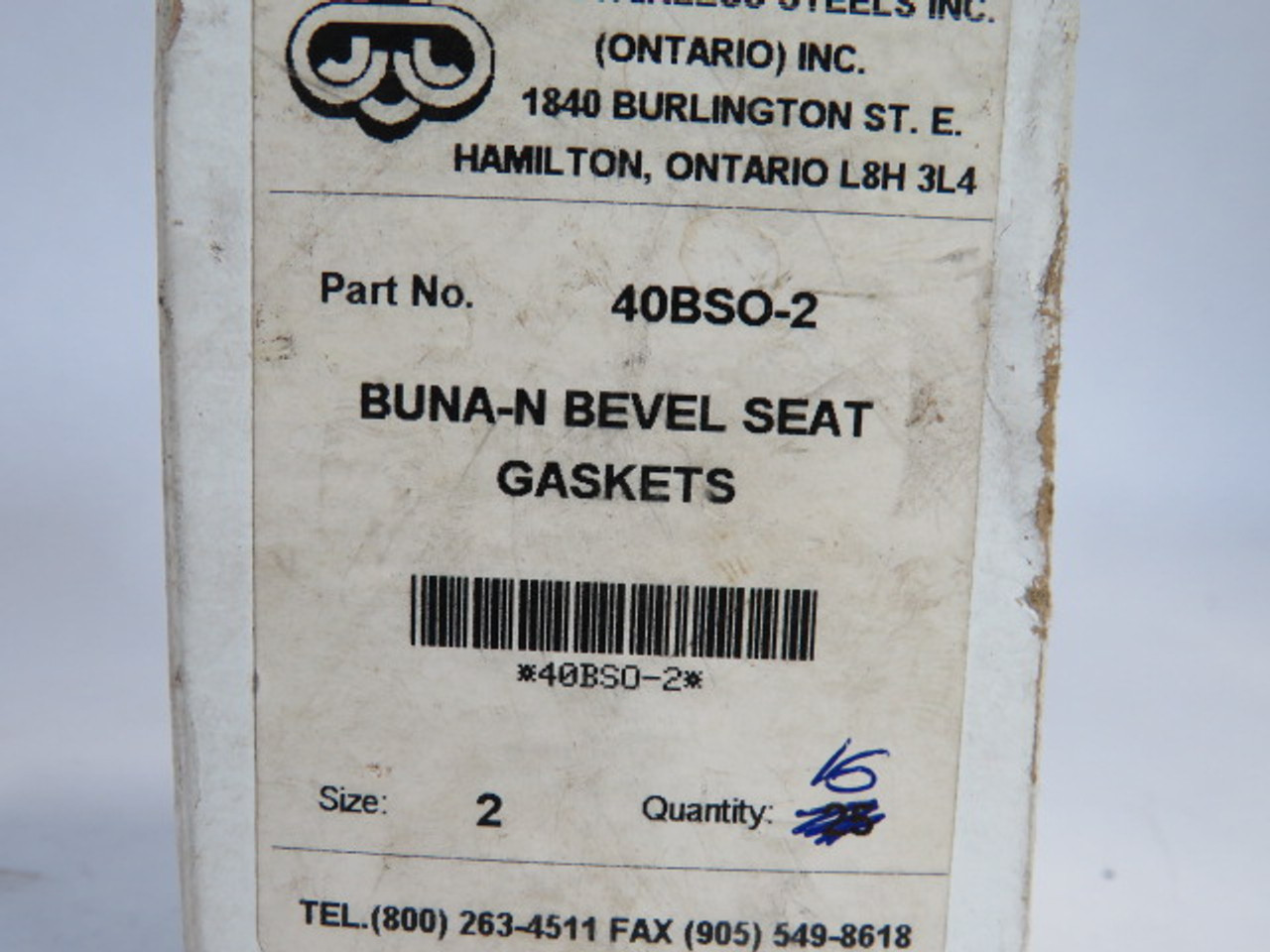 CFF 40BSO-2 BUNA-N Bevel Seat Gaskets 2" Inside Diameter Lot of 16 USED