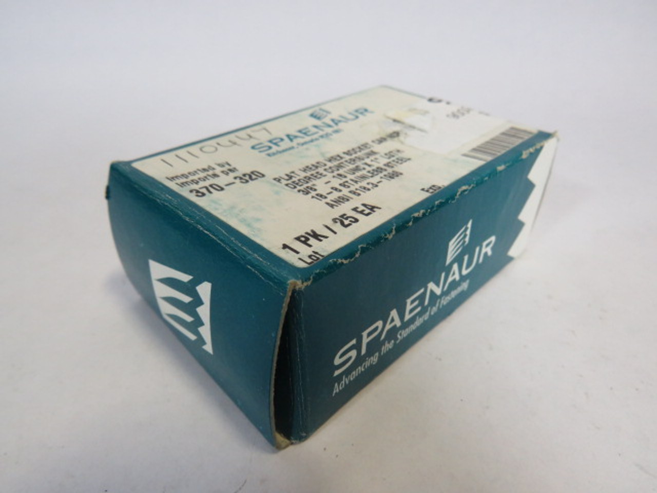 Spaenaur 370-320 SS Flat Head Hex Socket Cap Countersunk Screw 25-Pack ! NEW !