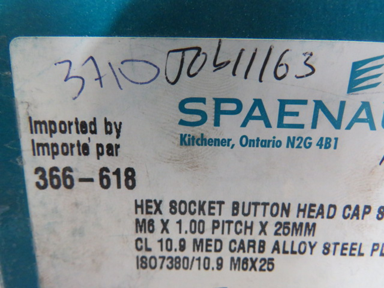 Spaenaur 366-618 Hex Socket Button Head Cap Screw 1"x25mm Lot of 67 ! NEW !