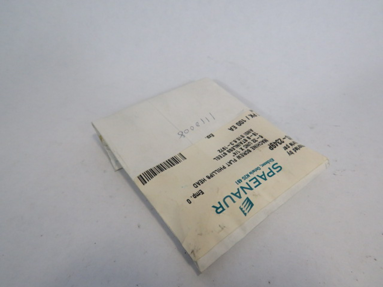 Spaenaur MS-2349P SS Machine Screw Flat Phillips Head 100-Pack ! NWB !