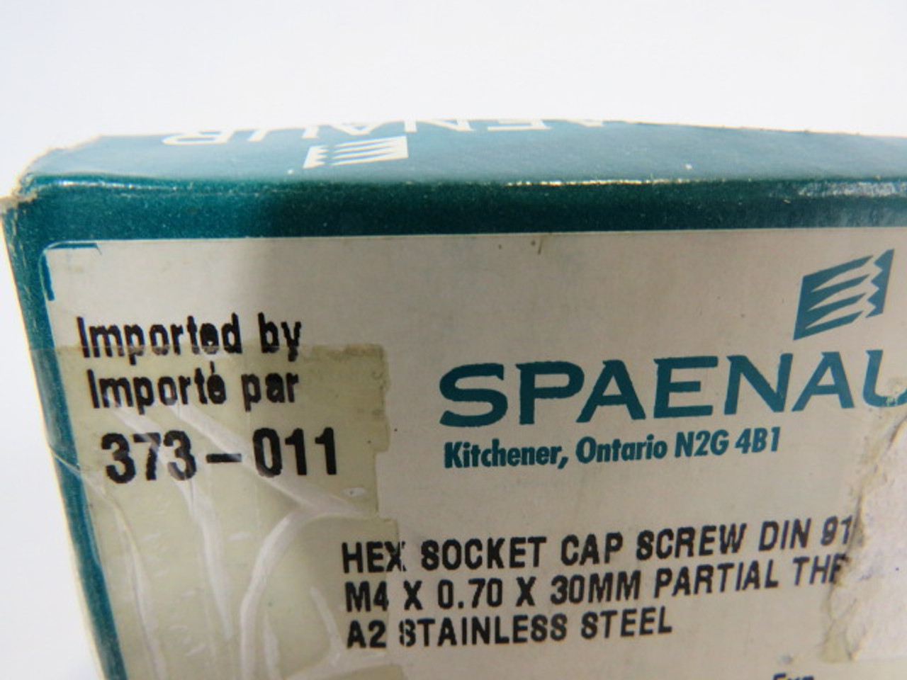 Spaenaur 373-011 SS Hex Socket Cap Screw Partial Thread Lot of 44 ! NEW !