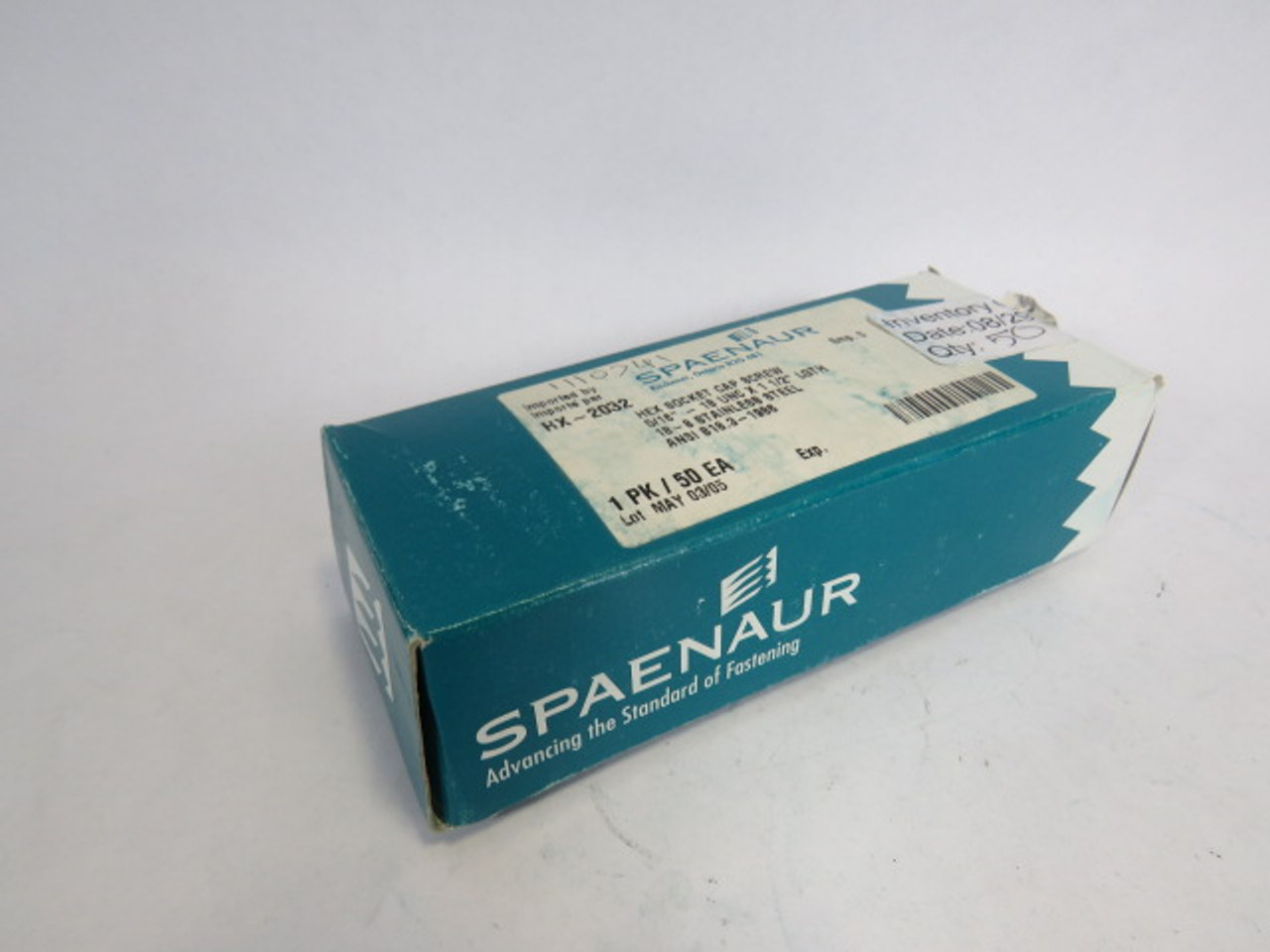 Spaenaur HX-2032 SS Hex Socket Cap Screw 50-Pack ! NEW ! - Industrial ...