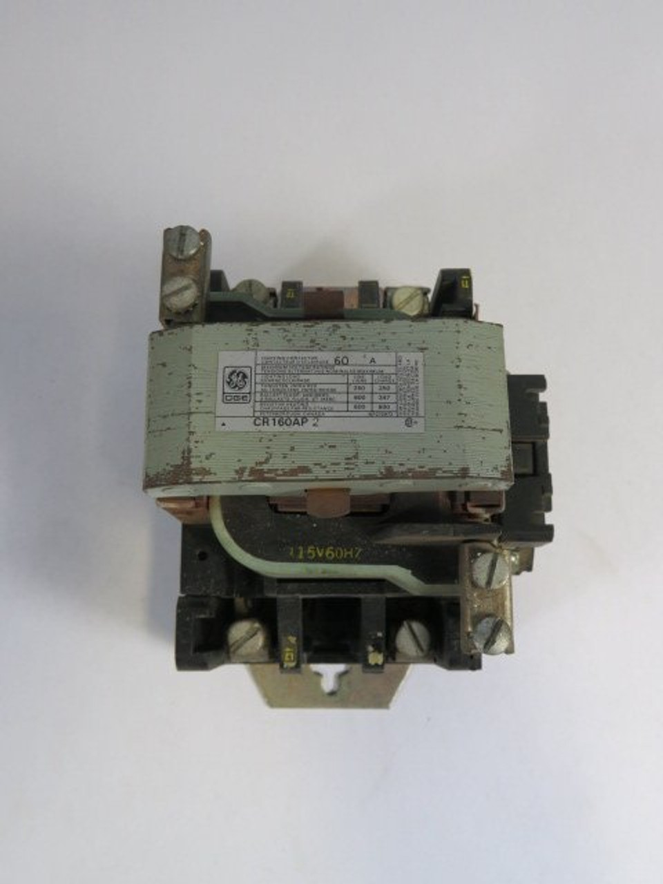 General Electric CR160AP2 Contactor 60A 115V 60HZ Coil USED