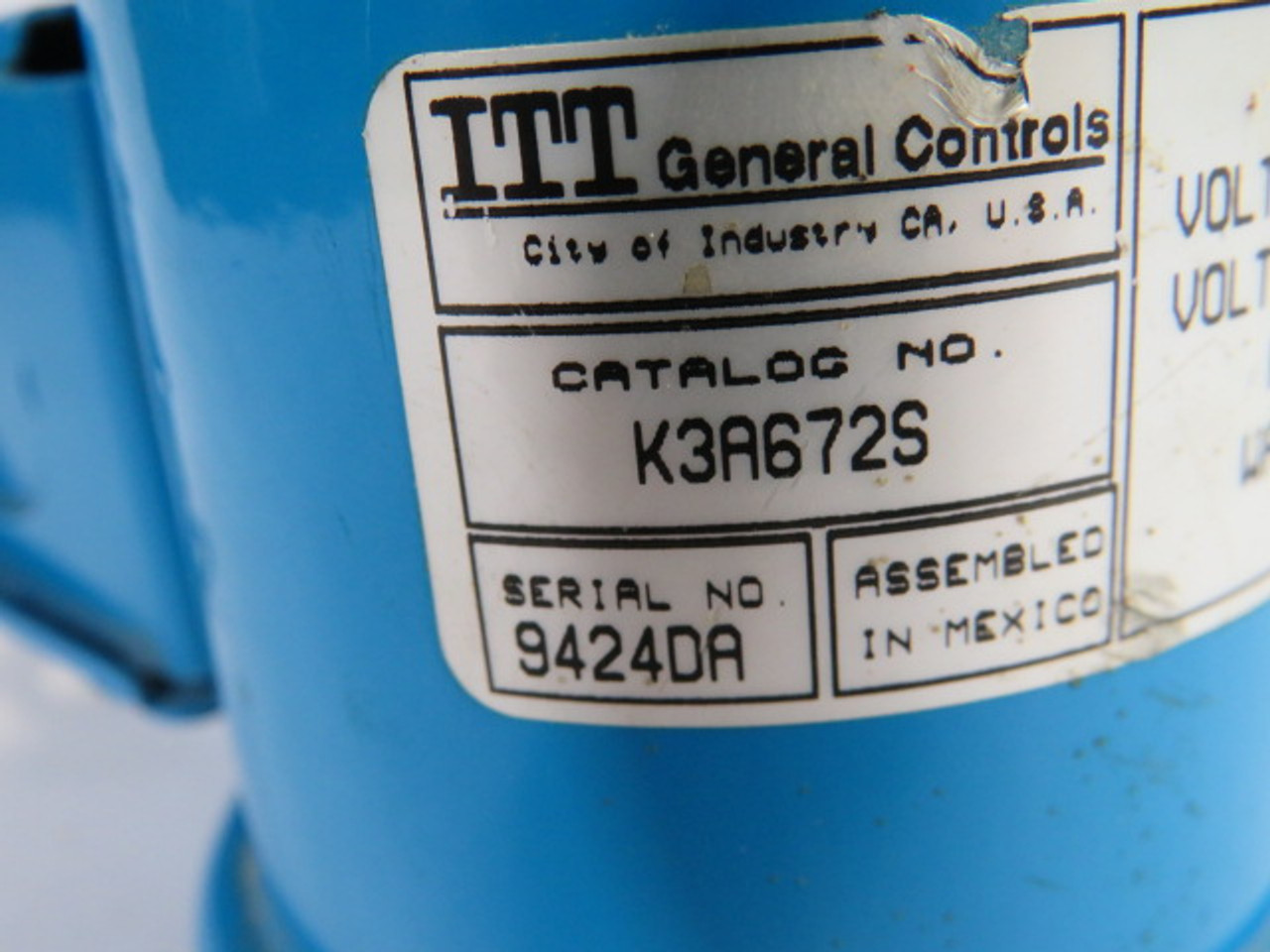 ITT K3A672S Solenoid Gas Valve 1-1/4"NPT 110/120V 50/60Hz .252A 17.5W USED