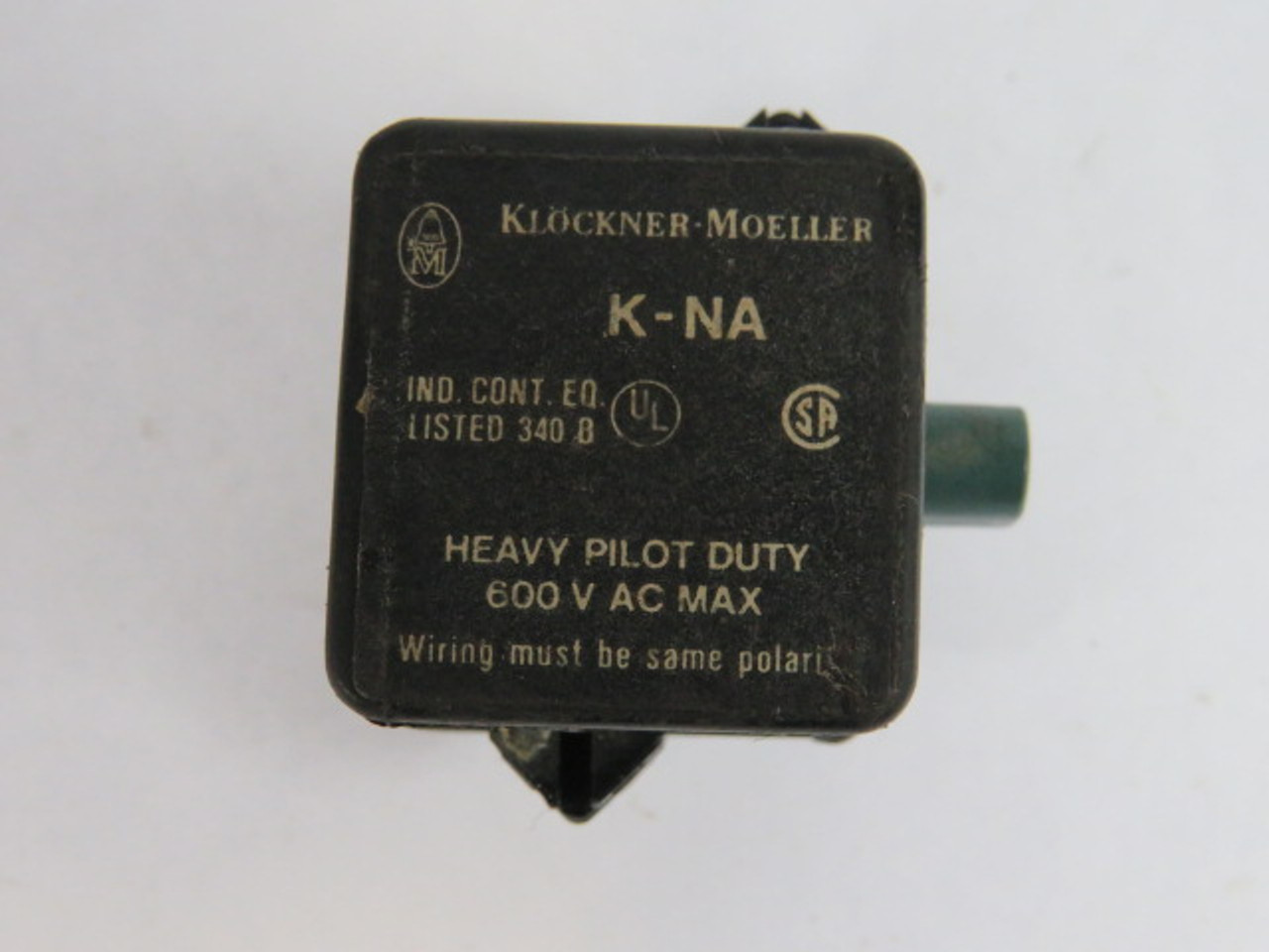 Moeller K-NA Contact Block 1NO 1NC 600VAC USED