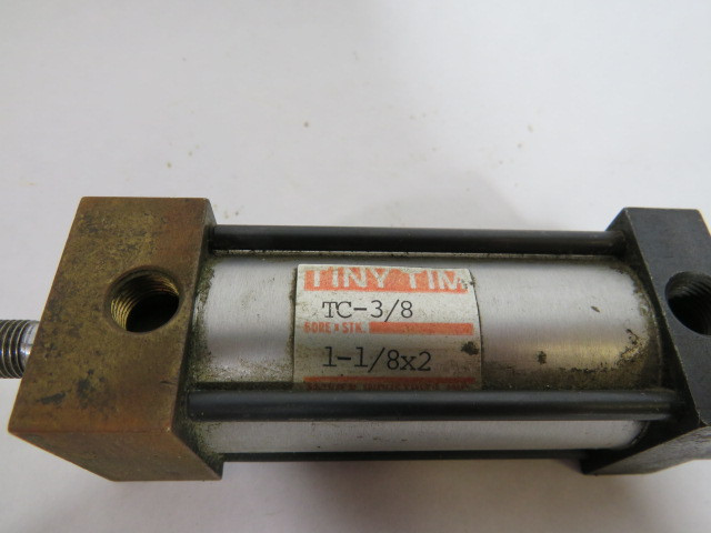 Tiny Tim TC-3/8 Pneumatic Cylinder 1-1/8" Bore 2" Stroke USED